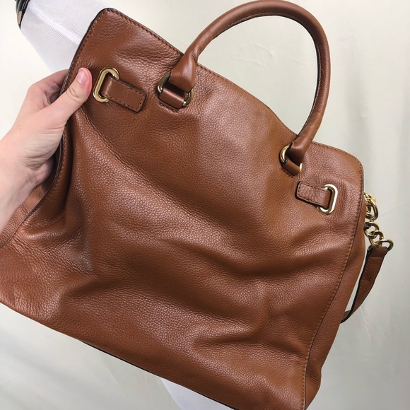 Michael Kors cognac leather shoulder handbag - Picture 6 of 6